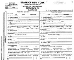 Sample NYS Certificate of Marriage Sample NYS Certificate of Marriage