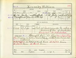 Civil War muster roll abstract with attachment of Native American volunteer William Kennedy Civil War muster roll abstract with attachment of Native American volunteer William Kennedy